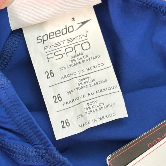 Speedo NEW Fastskin FS-PRO Full Body Open Back Full Length Swimsuit 26 7190100 - Picture 7 of 7